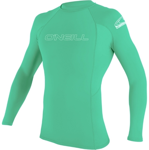 2026 O'Neill Youth Basic Skins Long Sleeve Rash Vest 3346 - Light Aqua